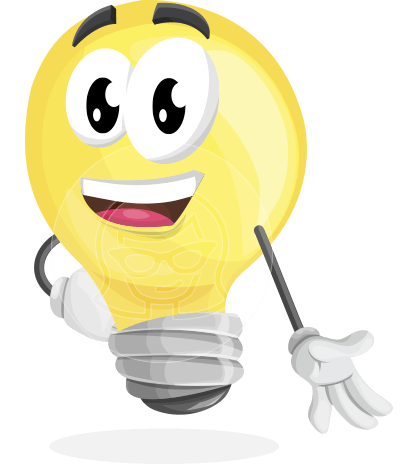 Light Bulb Cartoon Vector Character